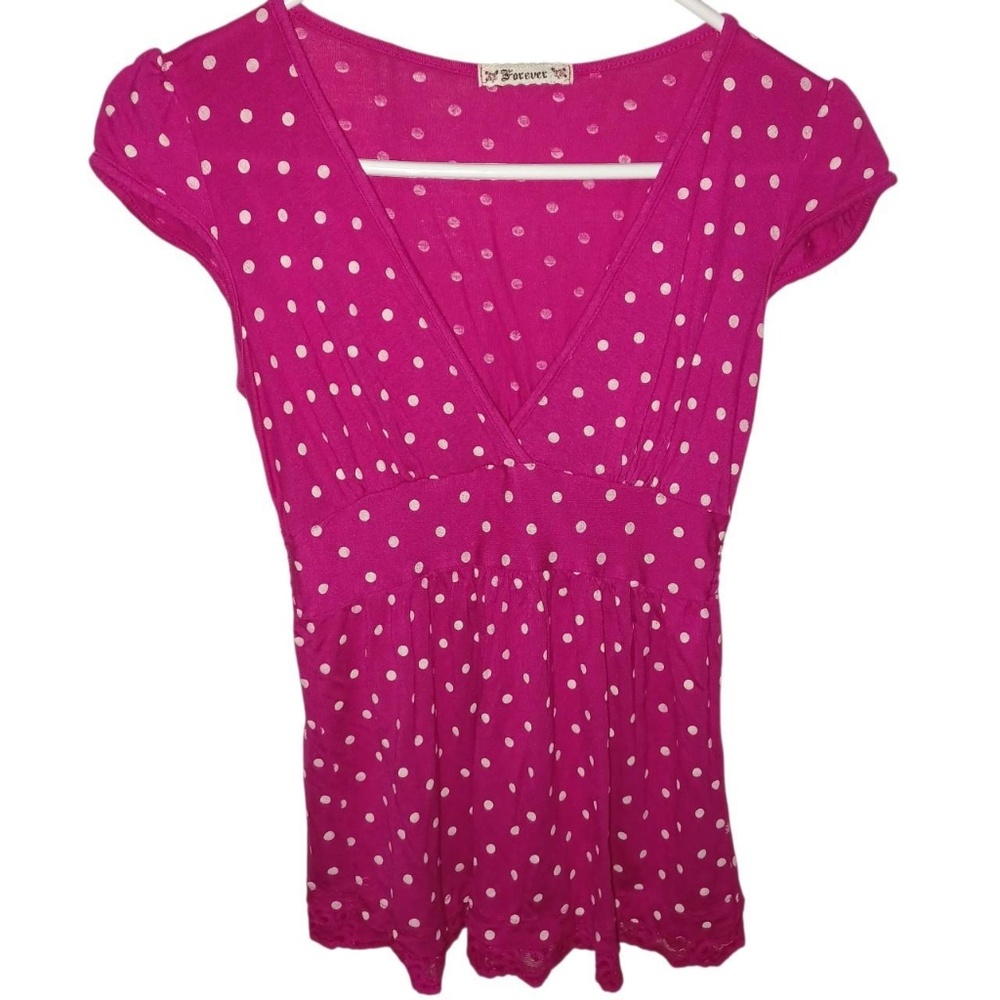 vintage forever 21 polka dot top